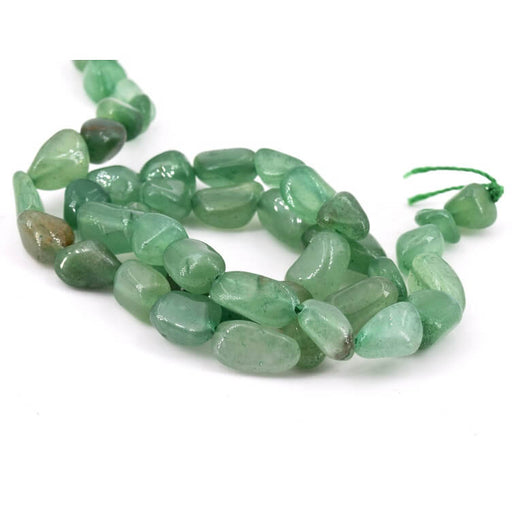 Natural green Aventurine nugget bead 8-12mm - Hole: 1mm (1 Strand-39cm) Appx 40 beads