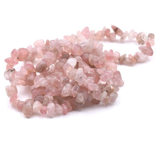 Buy Chips beads Strawberry Quartz 5-8mm - Hole: 1mm (1 Strand-79cm)