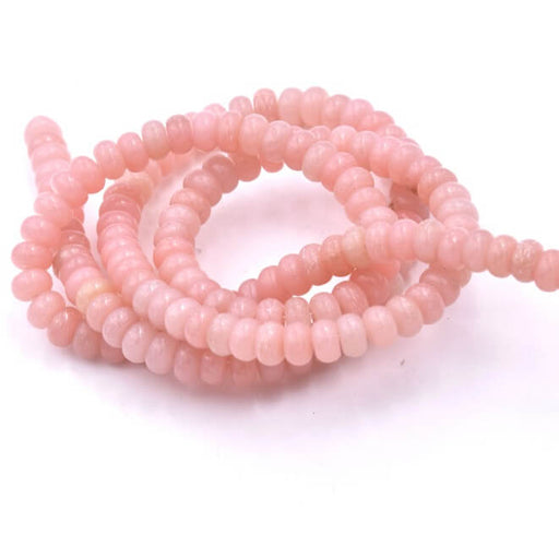 Pink opal donut rondelle beads 4x2mm Hole: 1mm (1 Strand-41cm)