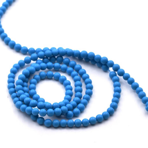 Buy Synthetic Turquoise round bead 2-2.5cm - Hole 0.8mm (1 Strand-39cm)