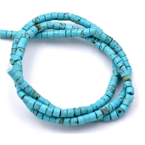 Turquoise heishi beads 3x2mm - Hole: 0. 8mm - Strand 38cm (1)