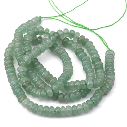 Aventurine donut rondelle beads 4x2.5mm - Hole: 0.8mm (1 strand - 37cm)