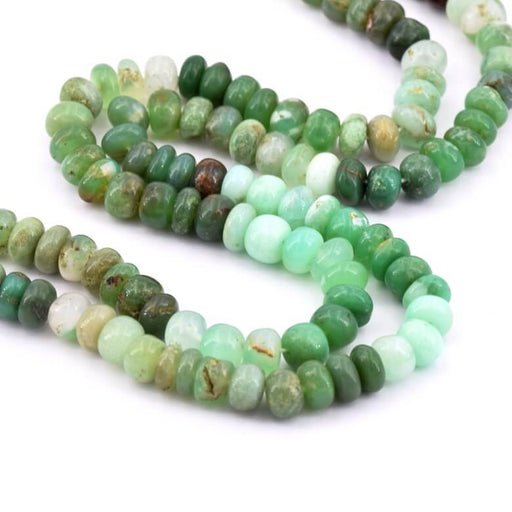 Buy Chrysoprase rondelle bead 5-7x3-4mm -Hole: 0.5mm (1 Strand-36cm)