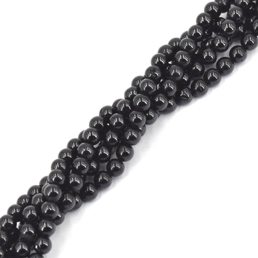 Black Spinel round bead 4-4.5mm (1 Strand-33cm)