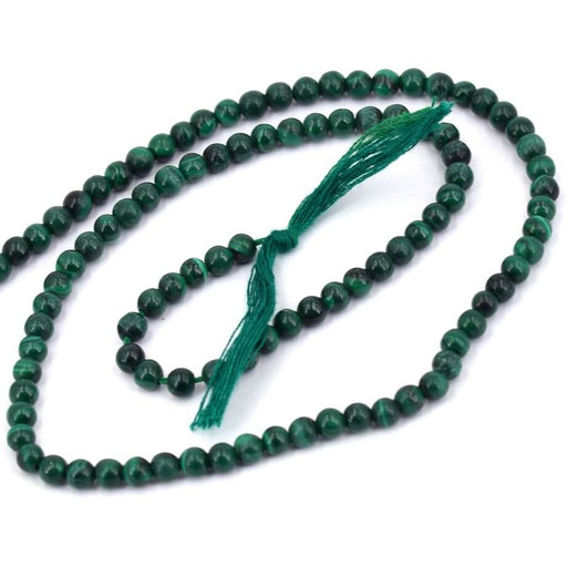 Natural Malachite round bead 4mm - hole 0.8mm -95 beads (1 Strand-35cm)