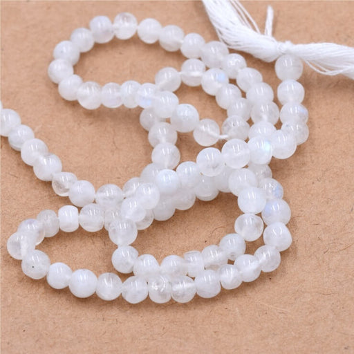 Buy Iridescent moonstone round bead 4mm - hole 0.6mm (1 Strand-33cm)