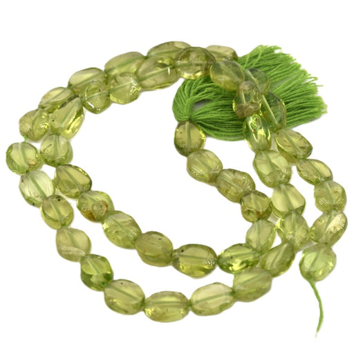 Peridot flat oval pellet bead 7-10x6-7mm (1 Strand-33cm)