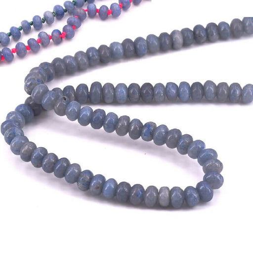 Natural blue aventurinerondelle bead 8x5mm - Hole: 1mm (1 strand-39cm)