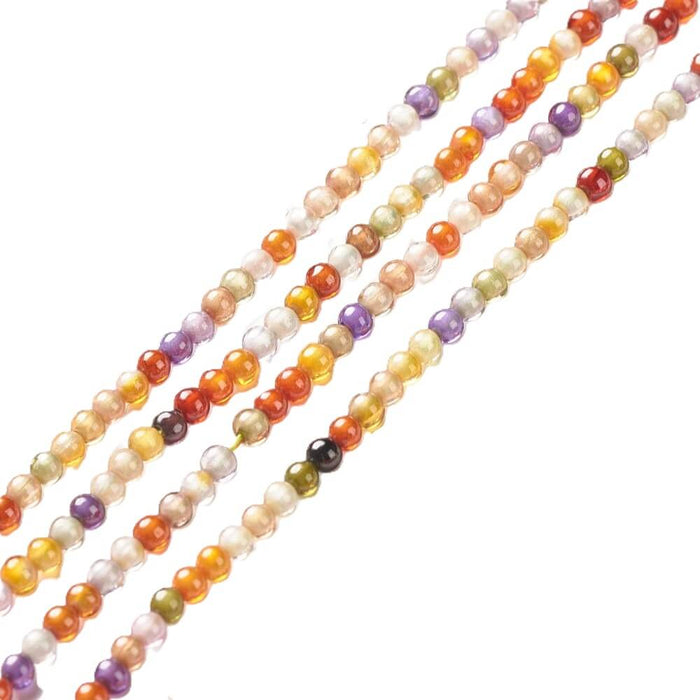 Multicolored Zircon Round Bead - 2mm (1 strand - 37cm)