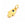Beads wholesaler  - Hand of Fatma pendant in golden brass and blue zircon 14mm (1)