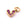Beads wholesaler  - Heart pendant and fuchsia zircon Golden brass 7mm and ring -Hole: 1.5mm (1)
