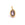 Beads wholesaler  - Oval charm pendant beaded purple zircon golden steel10x5mm (1)