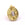 Beads wholesaler  - Oval medallion pendant golden brass and zircon 18mm - Hole: 3mm (1)