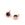 Beads Retail sales Pendant with purple zircon 5mm Round golden brass - Hole: 1mm (1)
