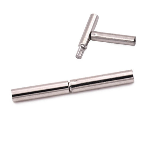 Tube Bayonet Clasp Stainless Steel 21x2mm - Hole: 1.5mm (1)