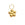 Beads wholesaler  - Flower charm pendant Golden stainless steel 7mm - Hole: 2.5mm (1)