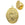 Beads wholesaler  - Oval Flower Locket Pendant in Golden Brass 33x24mm (1)