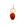 Beads Retail sales Carnelian and moonstone pendant 16x8mm (1)