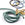 Beads Retail sales Braided round leather cord Turquoise green - 3mm (50cm)