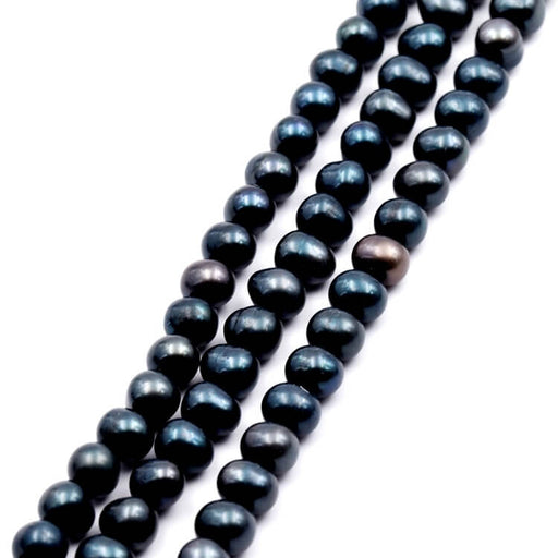Buy Freshwater pearls dark Tahitian potato - 5.5-6mm (1 strand)