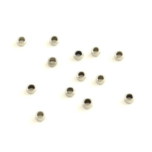 Stainless steel crimp bead 2.5x1.5mm - hole: 1.2mm (10)
