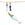 Beads wholesaler  - Turquoise and White Enamel Fish Pendant in Gold-Plated Steel 19x5mm (1)