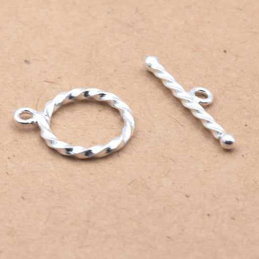Round toggle clasp rope sterling silver 13mm (1)