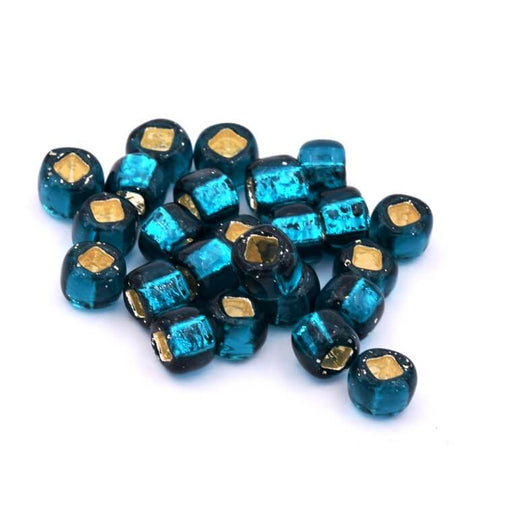 Buy cc27BD - Toho 3/0 Square Hole Round beads - Silver Lined Teal (10g)