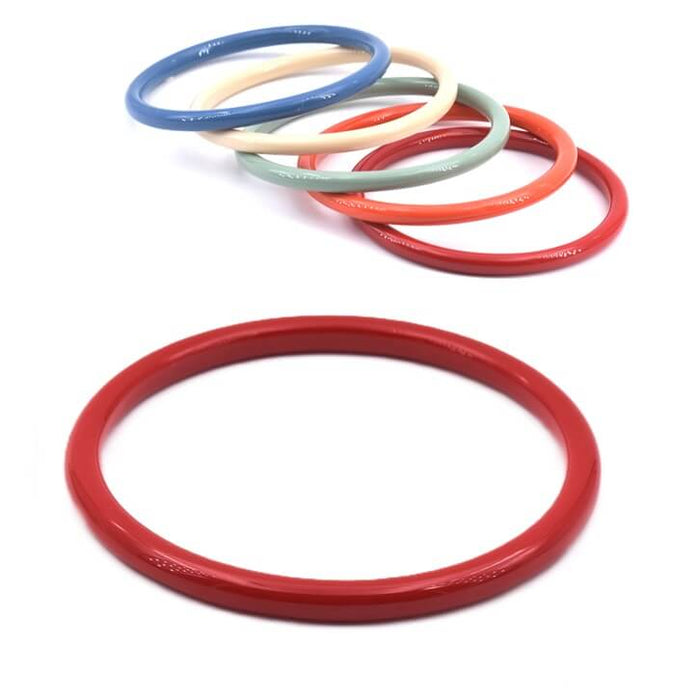 Red Resin Bangle Bracelet 6mm - 68cm Inner Diameter (1)