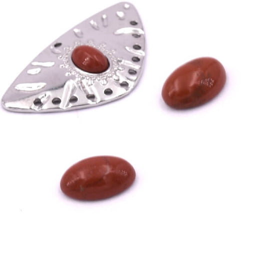 Natural red jasper oval cabochon 6x4mm (2)