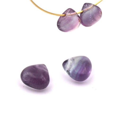 Natural Fluorite Pear Drop Pendant 8x8mm (2)
