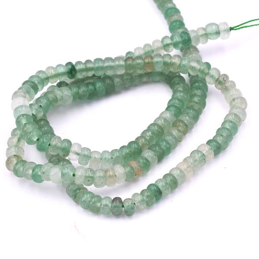 Buy Green strawberry quartz rondelle beads 4x2mm-Hole: 0.8mm (1 strand-38cm)