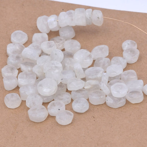 Buy Heishi bead rondelle Moonstone rainbow 7-10x3-6mm (1 Strand-32cm)