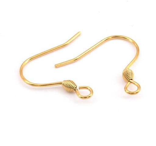 Earring Hooks Stainless Steel gold 16mm (6)