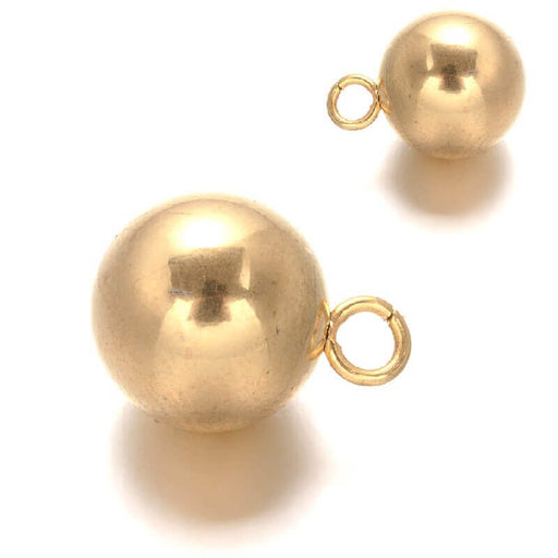 Buy Round Pendant Ball Stainless Steel Golden 6mm (1)