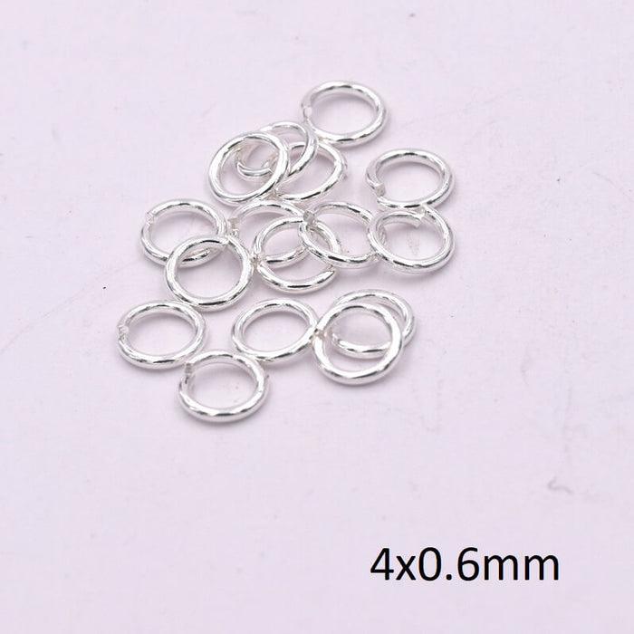 Jump Ring Stainless Steel Silver 4x0.6mm (10)