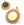 Beads Retail sales Sun Round Pendant For 10mm Cabochon - 20mm Gold Stainless Steel (1)