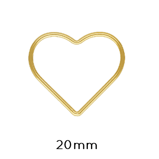 Ring Connector Heart Gold Stainless Steel 20x1mm(1)