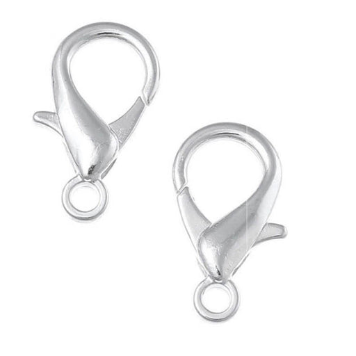 Lobster Clasps Stainless Steel Silver 10x7mm (2)