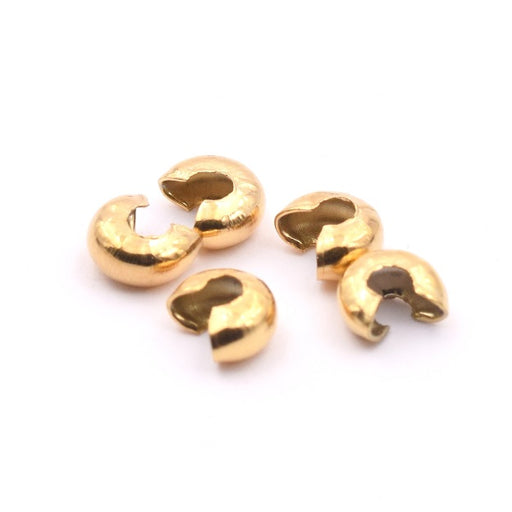 Buy Crimp Bead Covers Gold Stainless 5.5x5mm (5)