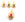 Beads wholesaler  - Drop Pendant Steel Gold and Rose Tinted Jade Cabochon 19x14mm (1)
