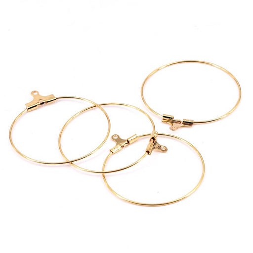Buy Hoop Earrings pendant Stainless Steel Golden 31mm-0.7mm (4)