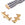 Beads wholesaler  - Clasp End Cap Stainless Steel Gold 3 Rows 20x10mm (2)