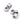 Beads wholesaler  - Cylinder tube bead stainless steel 6x4mm - Hole: 2.5mm (5)