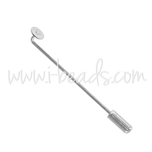 Hat pin silver finish 45mm (4)