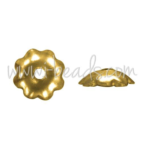 Buy Bead caps metal gold finish 5mm (10)