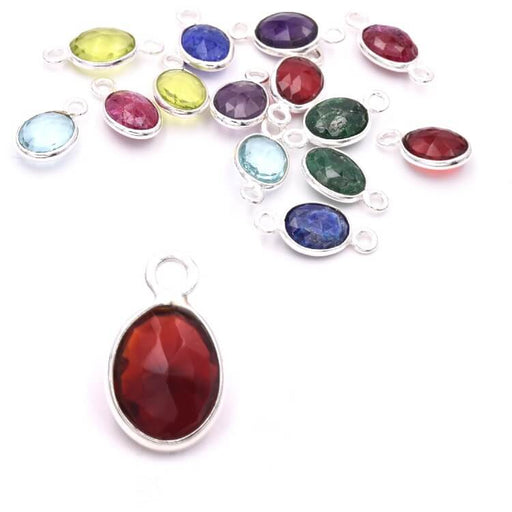 Buy Pendant Oval 925 Sterling Silver Garnet - 9x7mm (1)