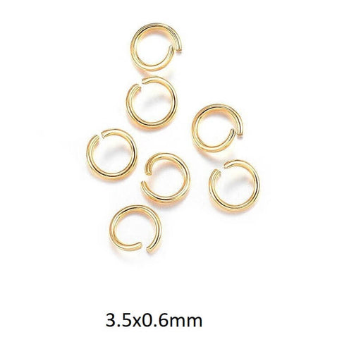 Buy Jump Rings Gold Stainless Steel - 3.5x0.6mm (40)