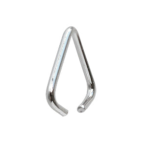 Triangle pendant pinch bail metal silver finish 5X6mm (10)
