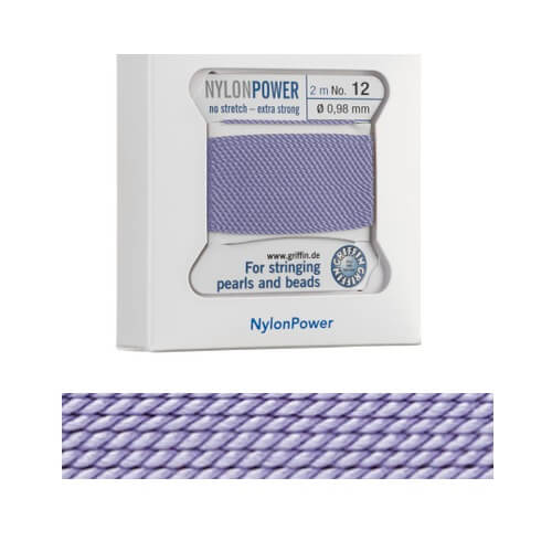 Lilac Nylon Thread 0.98mm per 2m with needle (1)
